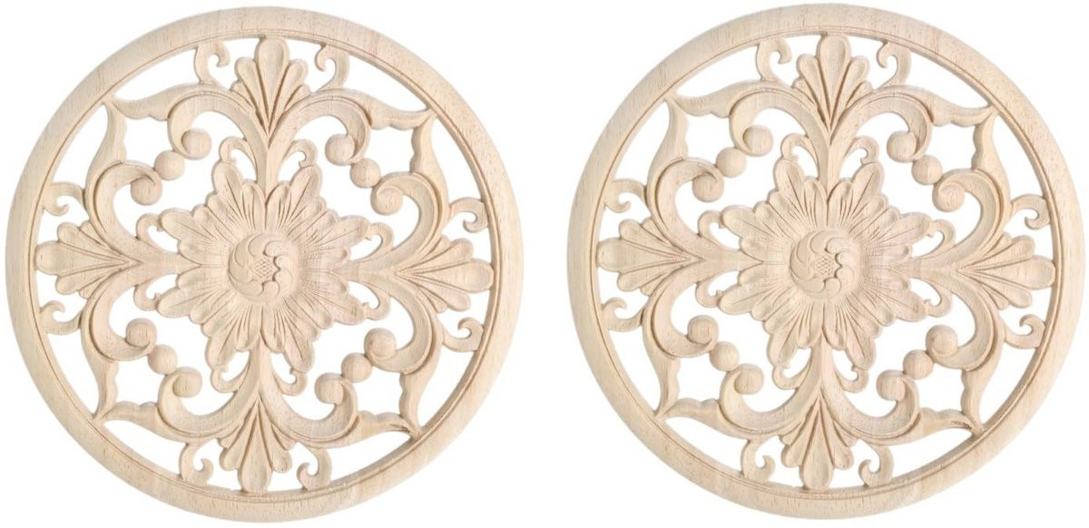 Houten Ronde Gesneden Onlays voor Meubeldecoratie