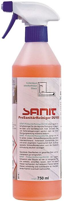 Sanit ProSanitär Reiniger DU100 3025 750 ml, Flasche mit Sprüher