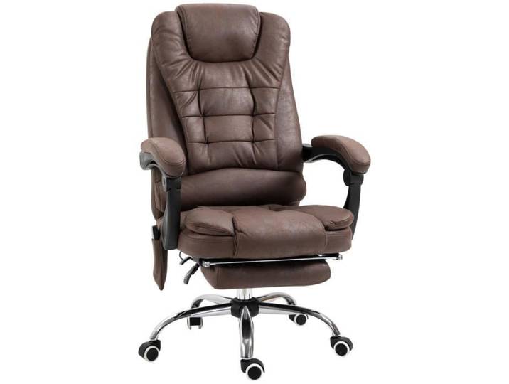 Vinsetto - fauteuil de bureau - Tissu microfibre - 65x70x119cm - Marron