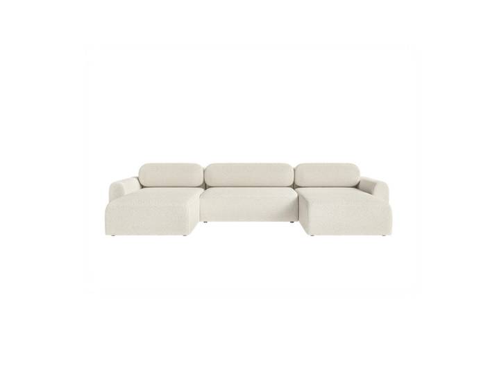 Fedve Wohnlandschaft Lome U mit Schlaffunktion, Weiß, U-Form,L-Form, 386x70x185 cm, Wohnzimmer, Sofas & Couches, Wohnlandschaften, Wohnlandschaften in U-Form