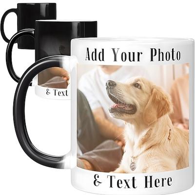 Personalisierte Magic Mug individuell gestaltetes Foto Weihnachtsgeschenk Tasse Wärme enthüllen empfindliche Tasse farbwechselnde Keramiktasse Xmas Tasse Kaffeetasse mit Bild Logo Text Geschenke für