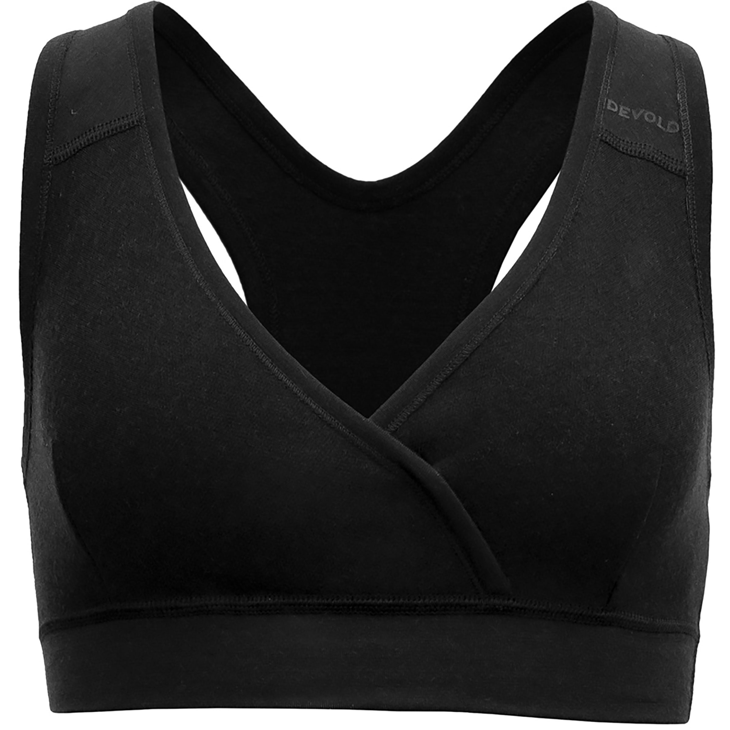 Devold Nibba Merino Fleece Sport BH Damen Sport-BHs schwarz Größe XS Elastisch Merinowolle