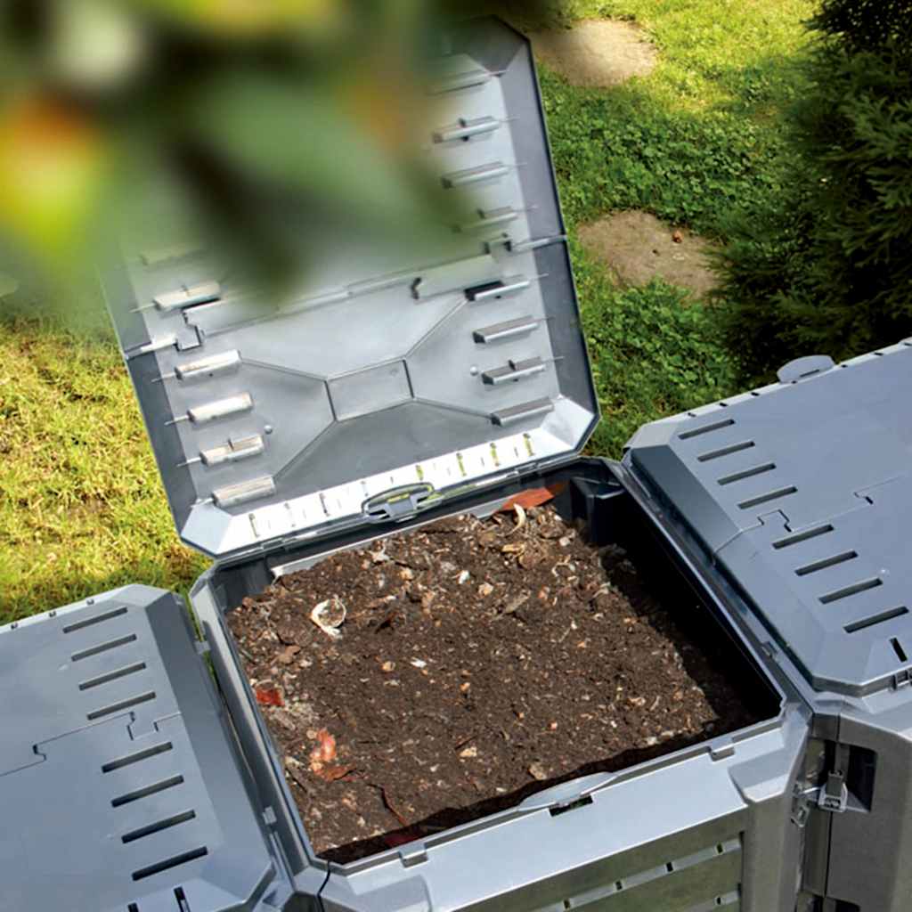 vidaXL Composteur de jardin Noir 800 L