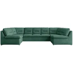 Wohnlandschaft mit Schlaffunktion Comodo ¦ grün ¦ Maße (cm): B: 340 H: 93