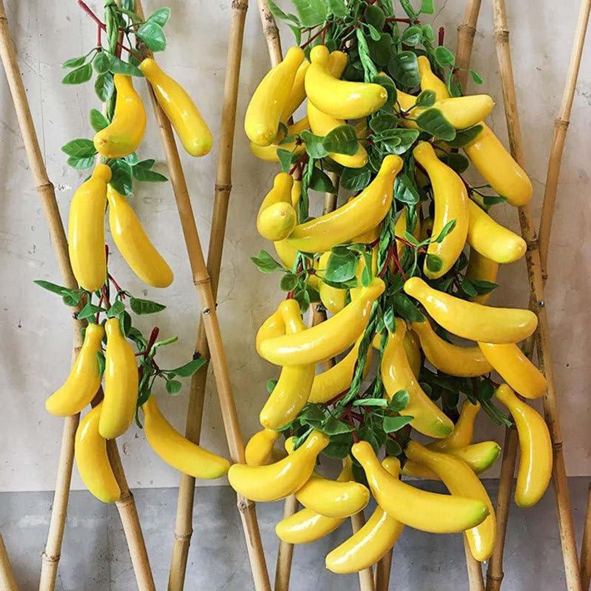 Set van 10 stuks levensechte kunstfruit kebab decoratie in geel