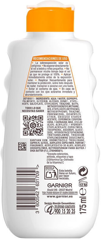Garnier Hydra 24 Protect latte solare SPF50+ 175 ml