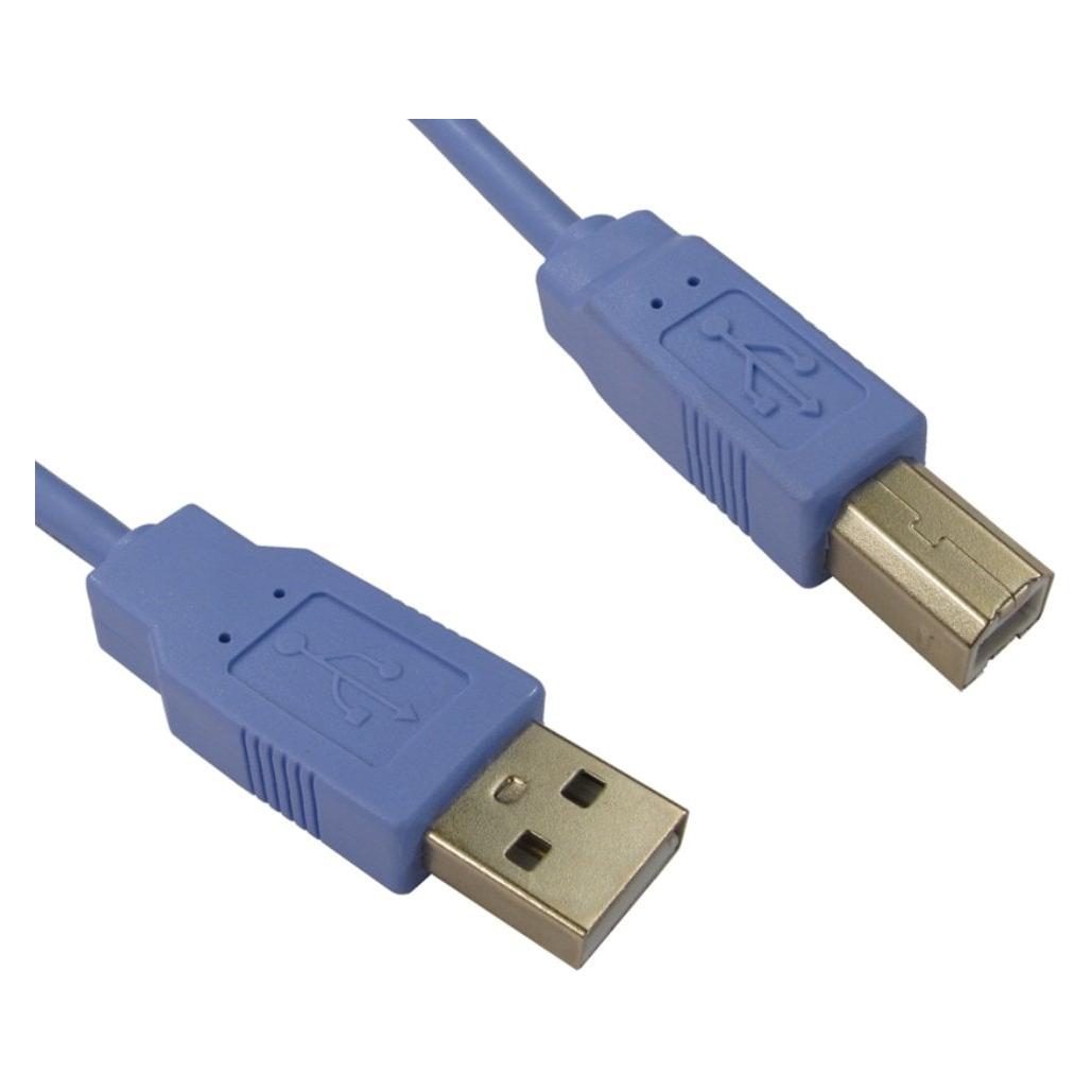Cables Direct CDL 1.8MTR USB 2.0 A M - B M BLUE (1.80 m, USB 2.0) (CDL-102B)