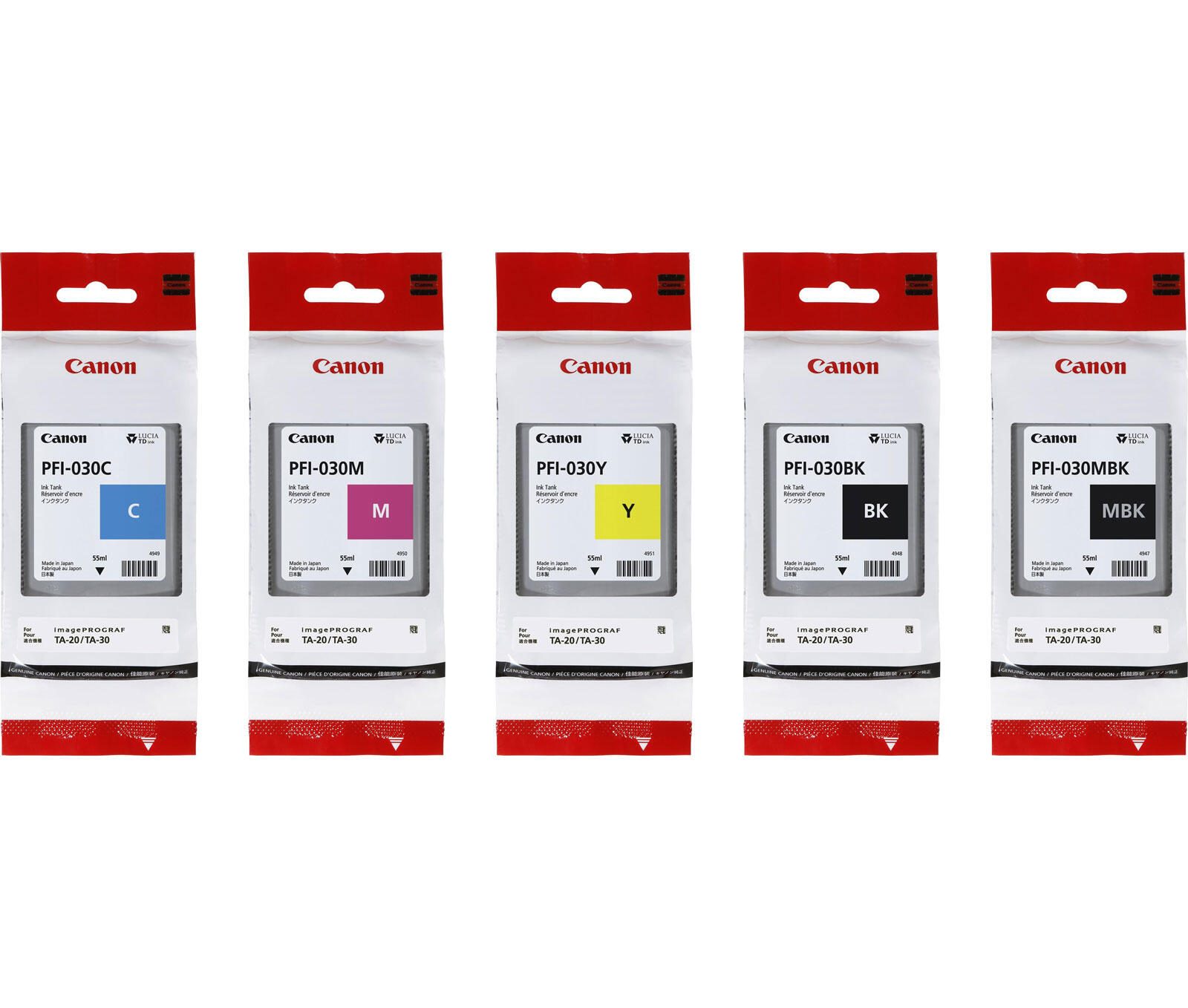 Canon Original PFI-030 Druckerpatronen - 5er Multipack OPPFI030set