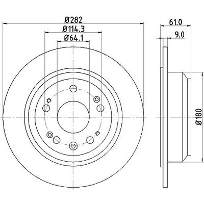 Hella Bremsscheibe [Hersteller-Nr. 8DD355119-041] für Honda