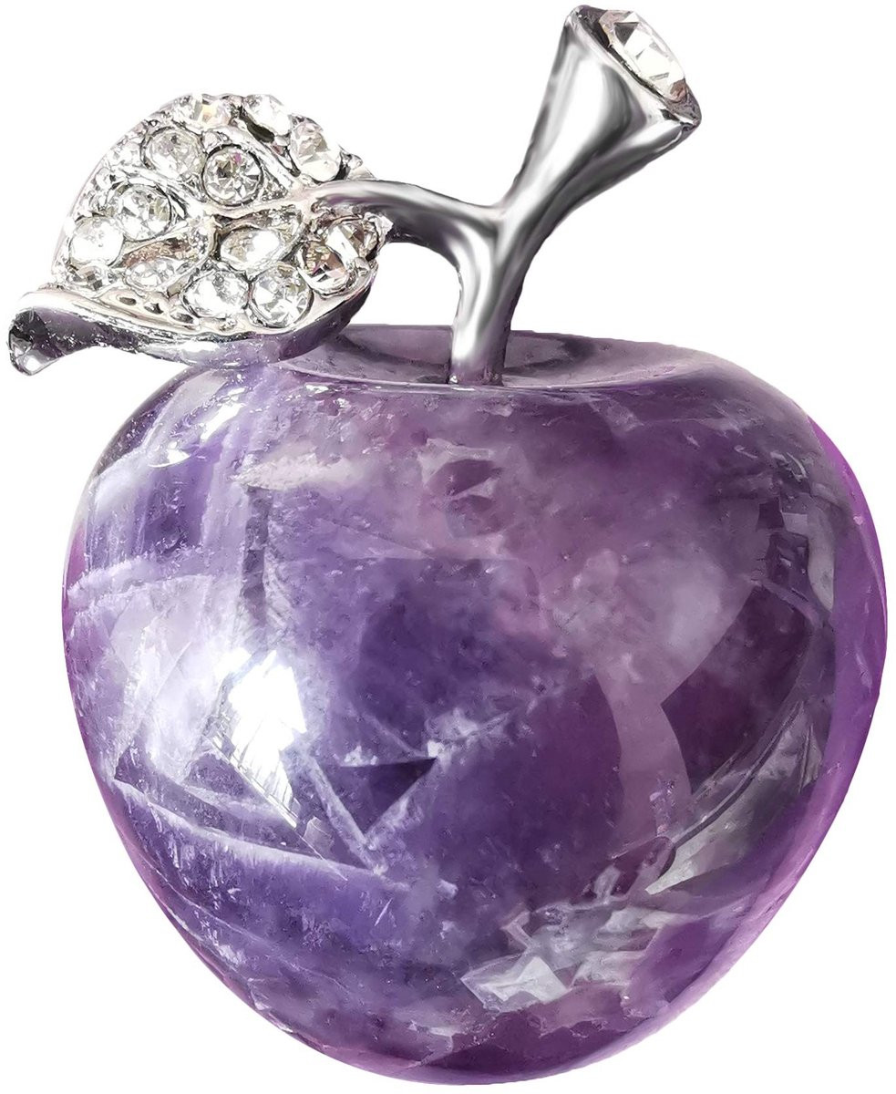 SolidKeus Amethist Appel Beeldje als Decoratie en Healing Crystal