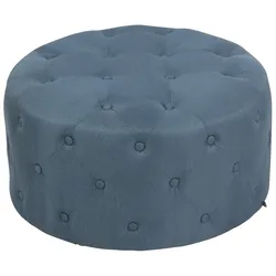 CLP Fußhocker Korsika Stoff   Farbe: blau, Material: Stoff