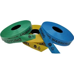 NoName, Klebeband, Trassen-Warnband 250 m Achtung Wasserleitung aus mind. 80% Regranulat Blauer Eng