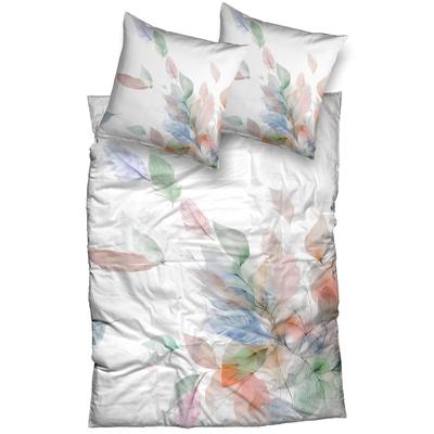 Bettwäsche CASATEX "Ephemere", bunt (multicolor), B/L: 135cm x 200cm, 1 Stk., 1 Stk., Satin, B/L: 80cm x 80cm, 2 tlg., Satin, Bezug: 100% Baumwolle, Bettwäsche, Bettwäsche, zart und elegant
