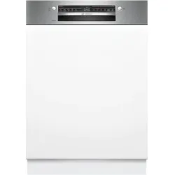 Bosch Hausgeräte Serie 2, Teilintegrierter Geschirrspüler, 60 cm, Gebürsteter Stahl, SMI2HTS08E, Geschirrspüler Einbau, Silber