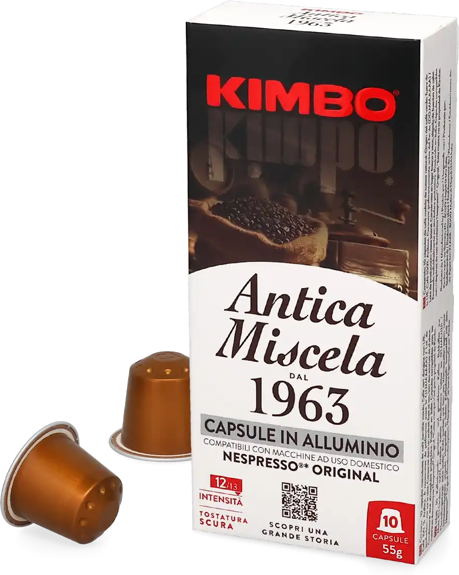 Kimbo   Antica Miscela - 10 Capsules de café pour Nespresso® - Café noir - Compatible Nespresso®