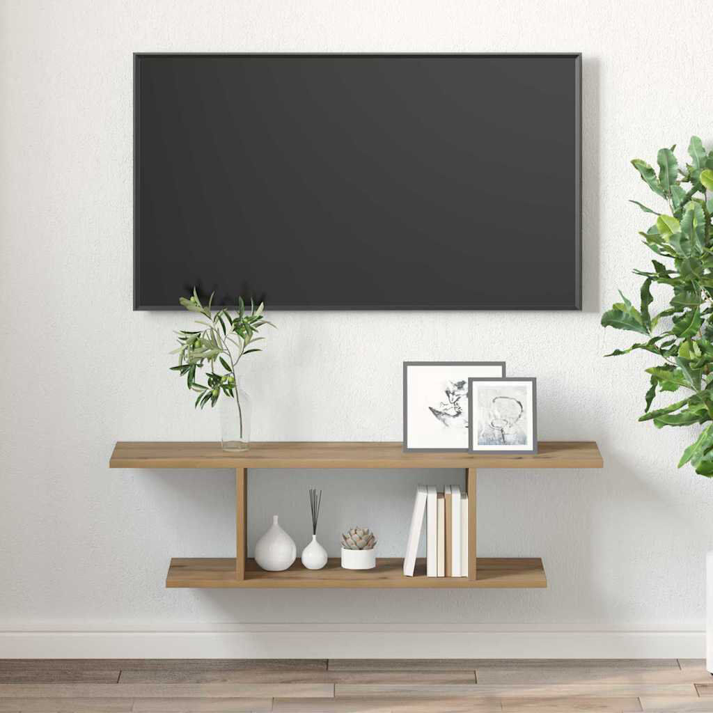 Alpen Home TV Cabinet Engineered Wood Natural 35cm H x 102cm L x 35cm W