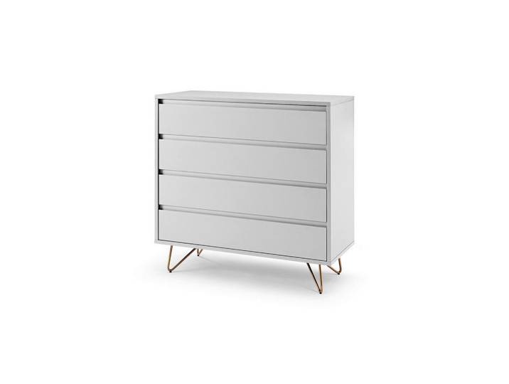 Livetastic Kommode, Weiß, Metall, 4 Schublade(n) Schubladen, 90x90x40 cm, stehend, Wohnzimmer, Kommoden & Sideboards, Kommoden