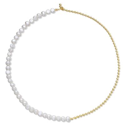 Perlenkette AILORIA "Halskette SAYO", Damen, gold, Halsketten Perlenkette