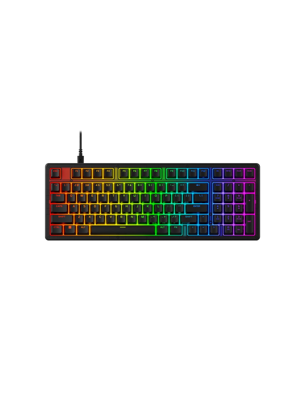 HyperX Origins 2 1800 keyboard - Gaming Tastatur - 96% - US International - Schwarz