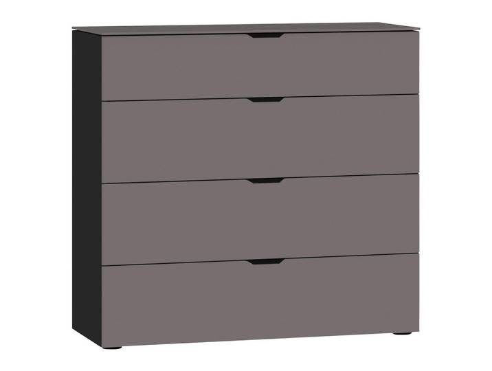 Jutzler Kommode, Schwarz, Dunkelgrau, Kunststoff, 4 Schublade(n) Schubladen, 90x87x43 cm, Typenauswahl, in verschiedenen Holzarten erhältlich, Größen Holzdekoren erhältlich, Wohnzimmer, Kommoden & Sideboards, Kommoden