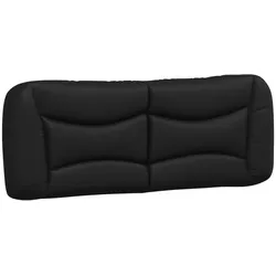 vidaXL Kopfteilkissen Schwarz 135 cm Kunstleder