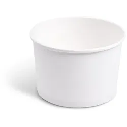 500 Dessertbecher Eisbecher Papierbecher 475 ml – Weiß PE-beschichtet Ø 110 mm