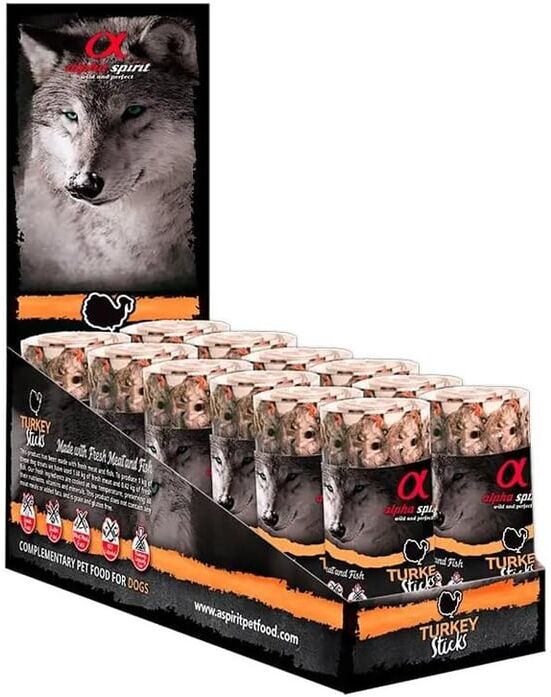 Alpha Canine Ristra Pavo Caja 12 Ud x 160 g