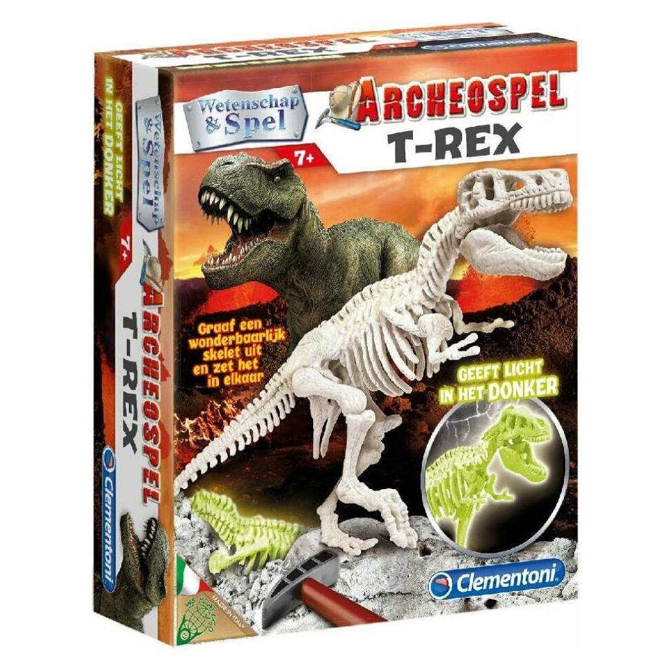 Clementoni Wissenschaft & Spiel Archäologisches Spiel - T-Rex Fluo (66695)