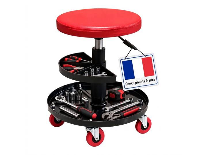 Relaxdays Tabouret d'atelier réglable
