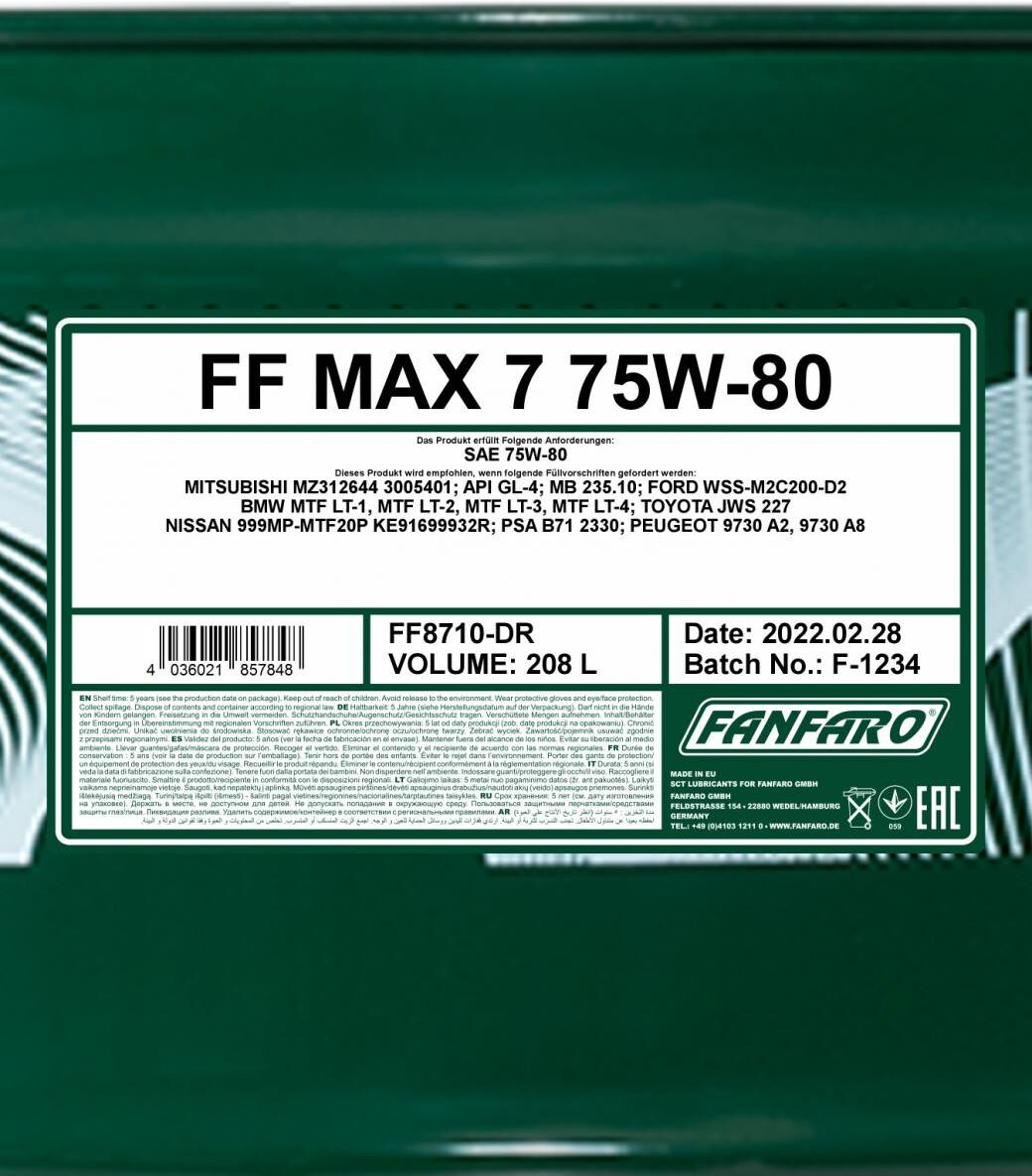 FANFARO FF8710-DR Getriebeöl