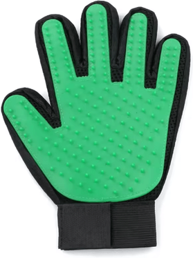 Inspire Picks Silicone Pet Grooming Gloves For Hair Removal & Shedding Control left Green 10pcs
