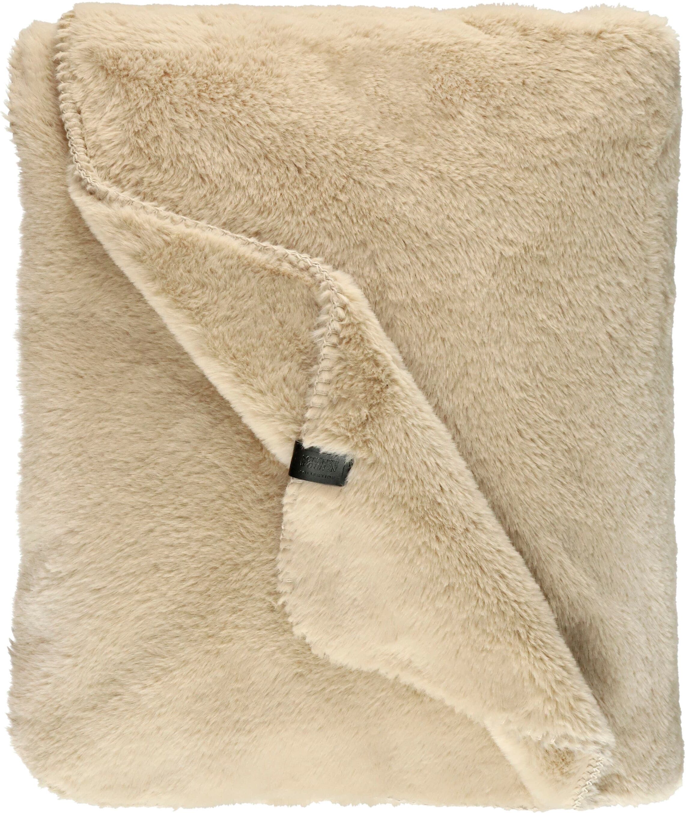 Wohndecke "Chic", beige, B:140cm L:200cm, Kunstfaser, Kunstfell, SCHÖNER WOHNEN-KOLLEKTION, Wohndecken, Wohndecke, aus kuschligem Kunstfell beige B/L: 140cm x 200cm