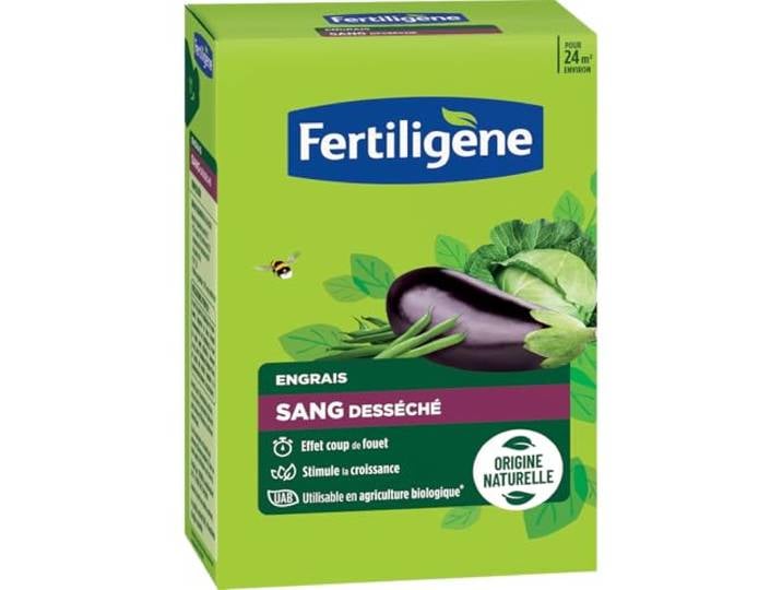 FERTILIGENE - Engrais traditionnel sang desséché 1\,2 kg - Effet coup de fouet - Pour une croissance optimale et continue - Jusqu'à 24 m² fertilisés - Idéal pour les fleurs et le potager