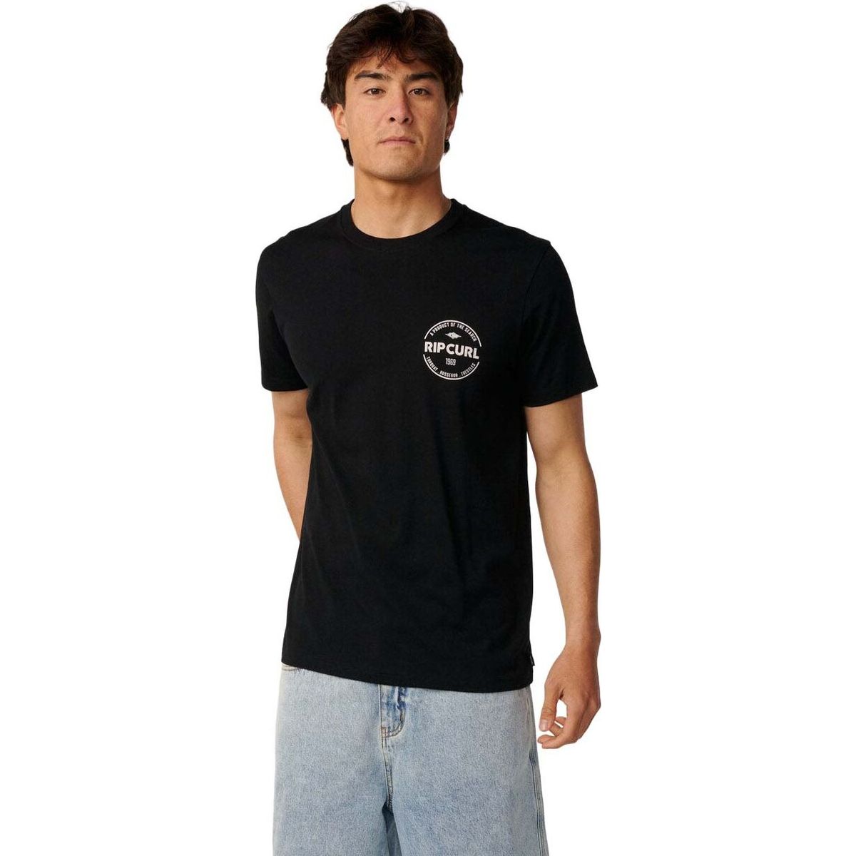 RipCurl Staple Tee black (0090) L 12RMTE-0090-L