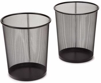 Seville Classics 6 Gal. Round Mesh Trash Can Recycling Bin (2-Pack)