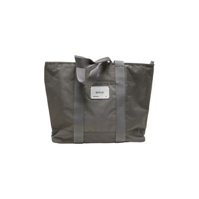 Beuteltasche REPLAY "Replay Tasche FP", Damen, Gr. onesize, grau, 100% Polyamid, unifarben, Taschen Beuteltasche