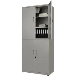 Aktenschrank aus Metall - Hellgrau