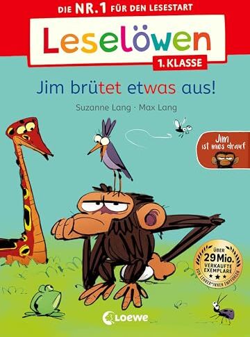Suzanne Lang - Leselöwen 1. Klasse - Jim ist mies drauf - Jim brütet etwas aus!: Die Nr. 1 für den Lesestart - Mit Leselernschrift ABeZeh - Erstlesebuch für Kinder ab 6 Jahren - Preis vom 14.10.2026 23:07:16 h