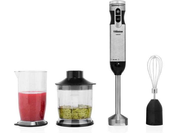 Tristar Staafmixer 1000W - MX-4829 - 1 Snelheid met turbo - Incl maatbeker - RVS