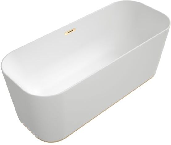 Villeroy und Boch Finion Rechteck-Freistehwanne 177FIN7N200V4RW 170 x 70 cm, Wasserzulauf, stone white, champagne