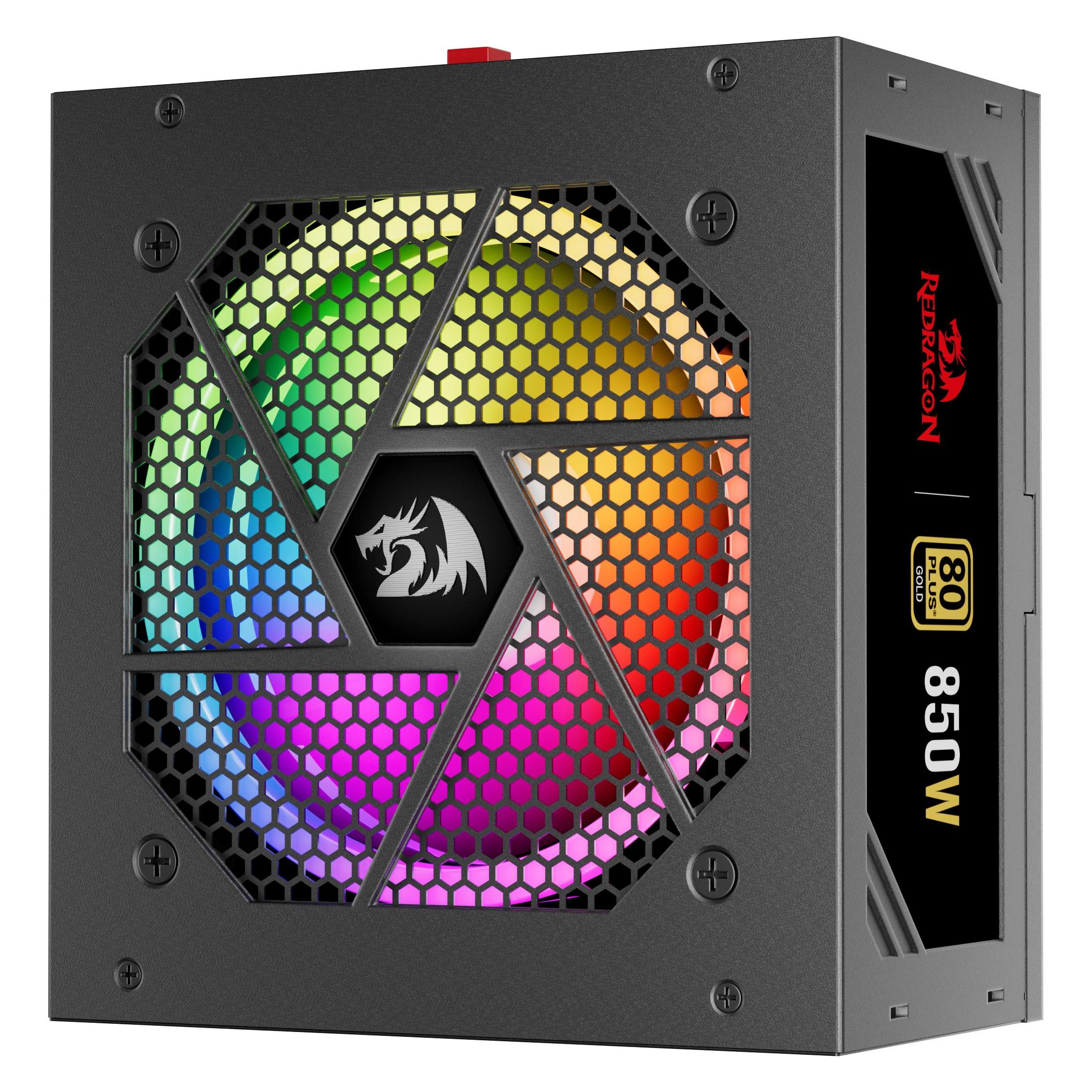 Redragon GC-PS007-1 850W (850 W) (GC-PS007-1-V2 850W 80 PLUS GOLD LED)