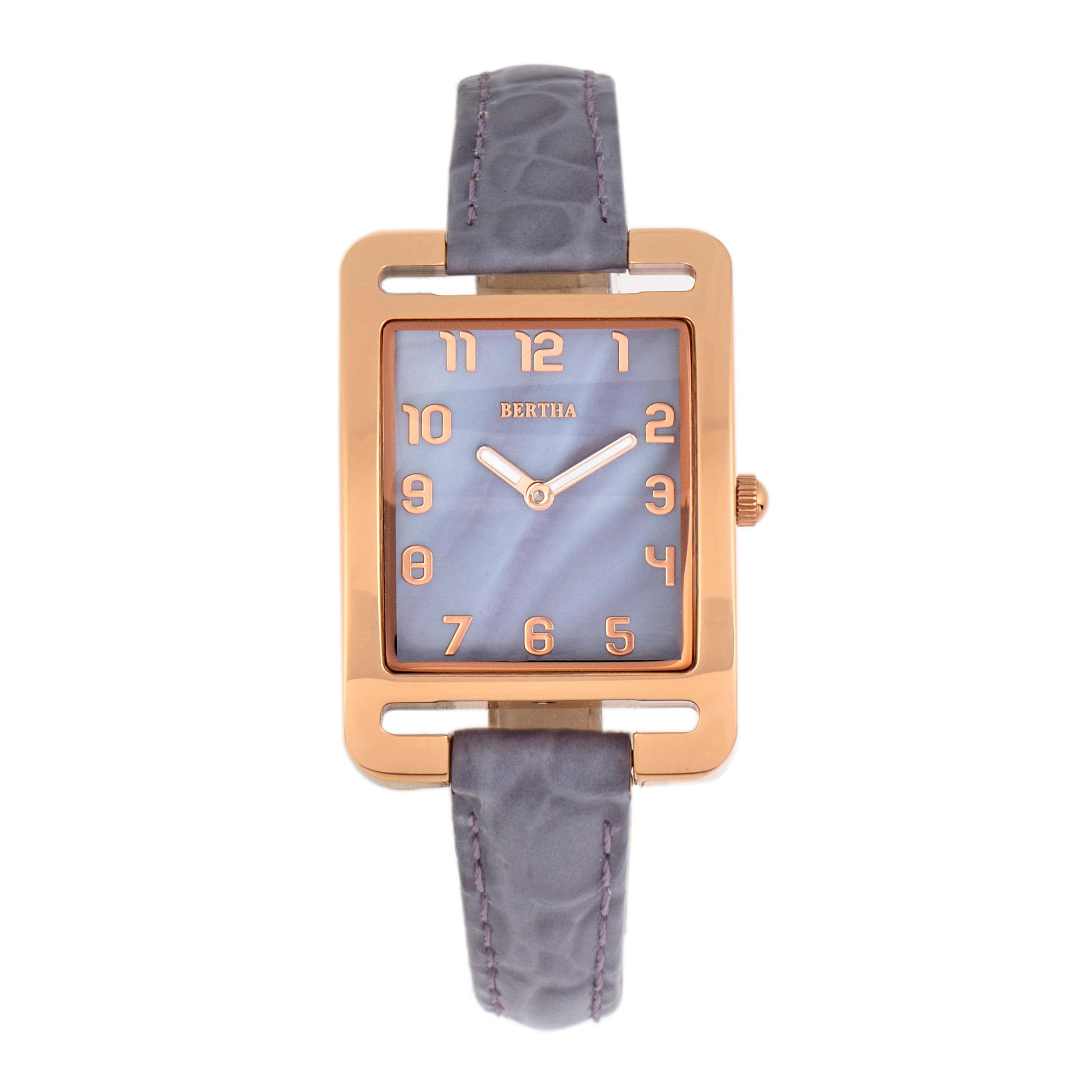 Bertha Marisol Zwitsers MOP horloge met leren band