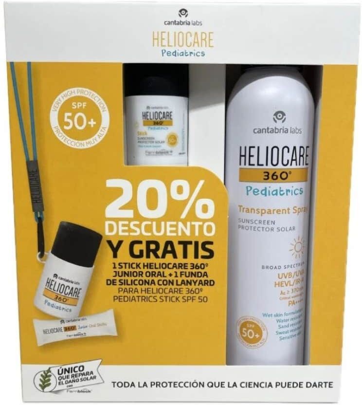 Heliocare 360º Pediatric Pack Stick + Spray Transparente SPF50+