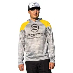 Sportex UPF-50 Shirt Herren (Yellow/Grey), Yellow/Grey, XL