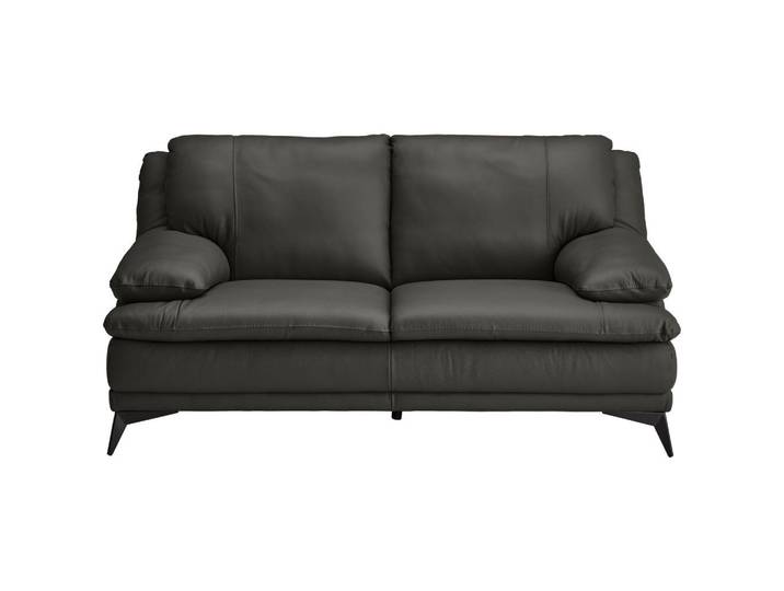 Novel 2-Sitzer-Sofa, Dunkelgrün, Metall, Echtleder, Rindleder, 178x92x98 cm, Wohnzimmer, Sofas & Couches, Ledersofas