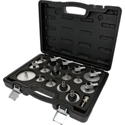 KS Tools Universal-Entlüfterstutzen-Adapter-Satz zur Bremsenentlüftung, 17-tlg - 160.0815