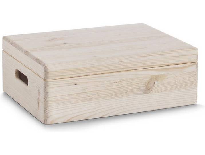 Zeller Houten kist 40x30x14 cm met deksel