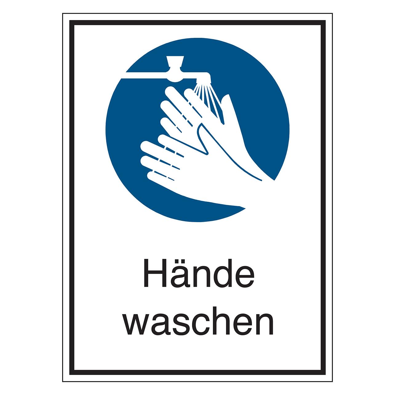 Brady STD-107-131X185-B7527, Gebotsschilder - Hände waschen (800413)