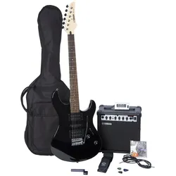 Yamaha Gigmaker (E-Gitarren Set, Griffbrett: Lorbeer, Hals: Ahorn, Korpus: Linde, Rosenholz), Gitarre, Schwarz