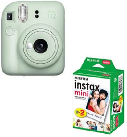 Fujifilm instax mini 12 Verde Pack cámara + Papel foto